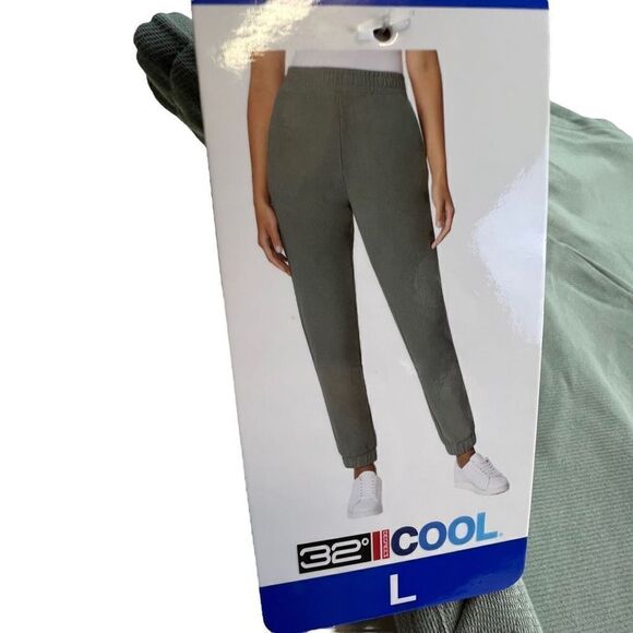 32 Degrees Women's Elastic Waistband Cargo Pockets Jogger Olive Green Large NWT - Picture 2 of 14